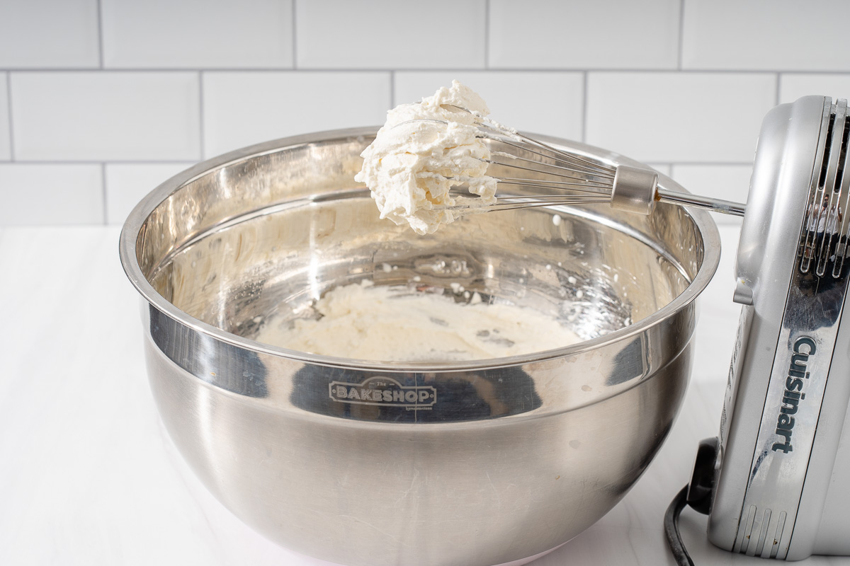 Step-5 A eletric mixture with the whipped heavy cream